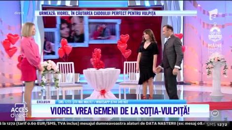 Vulpiţa şi Viorel, cină romantică în platoul de la Acces Direct!