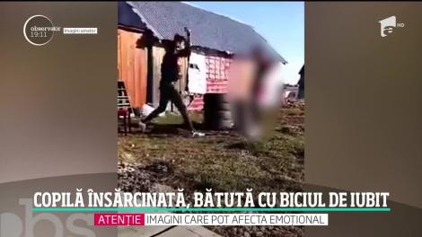Imagini şocante într-un sat din Suceava! O fată însărcinată, bătută cu biciul de iubitul ei!