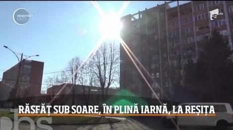 Răsfăț sub soare, în plină iarnă, la Reșița
