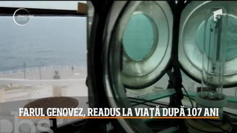 Farul Genovez de pe faleza din Constanţa funcţionează din nou, după o pauză de 107 ani