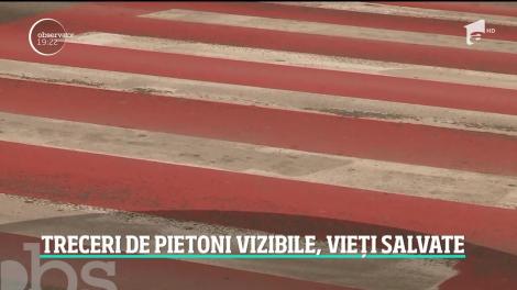 Trecerile de pietoni iluminate cu reflectoare LED, vieți salvate