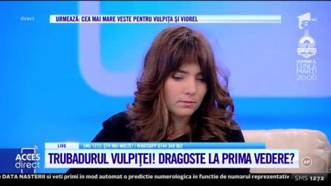 Acces Direct. Vulpiţă, curtată de un tânăr cântăreţ!: Vreau să ieșim la un suc neacidulat, pentru că viața nu vreau să-mi fie acidulată