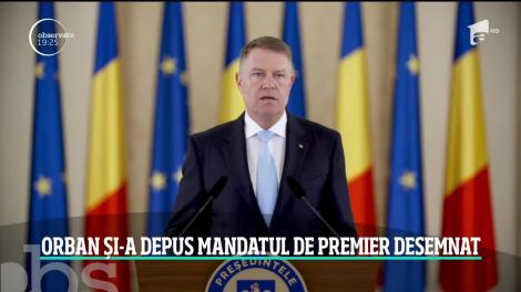 Ludovic Orban şi-a depus mandatul de premier desemnat