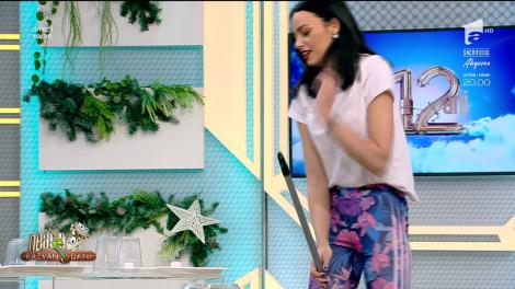 Neatza cu Răzvan și Dani. Mătura și bezeaua, un joc de îndemânare și precizie pentru Dorian Yates și Cosmina Adam: Moldoveanca a reușit!