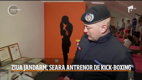 Un jandarm din Cluj, campion naţional de kick-boxing, este antrenor în timpul liber