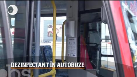 Dezinfectant în autobuzele din Turda