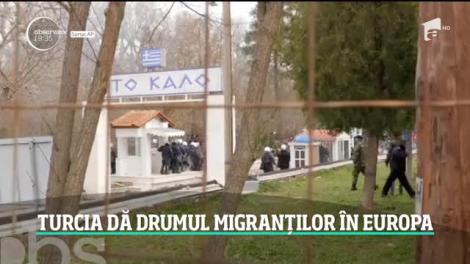 Tensiuni la graniţa Turciei cu Grecia. Mii de migranţi încearcă în aceste momente să intre pe teritoriul elen