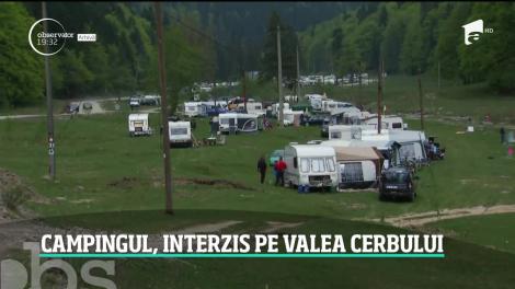 Camparea interzisă în Valea Cerbului din cauza mizeriei pe care o lasă turiștii. Au transformat locul într-o ghenă de gunoi