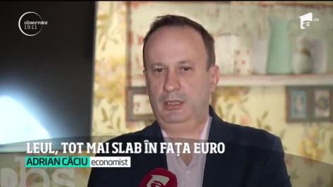 Leul, tot mai slab în fața Euro. Moneda națională ar putea ajunge la cinci lei până la finalul lui 2020