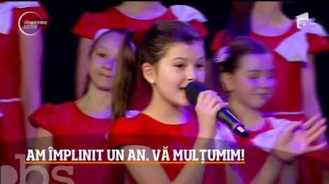 Gabriela Sauciuc Cicone și trupa de copii "Miracol", apariție spectaculoasă în platoul Observator
