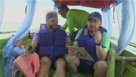 Asia Express. Alex Abagiu și Radu, încetiniți de o forță divină! Adda: Dumnezeu nu bate cu parul!