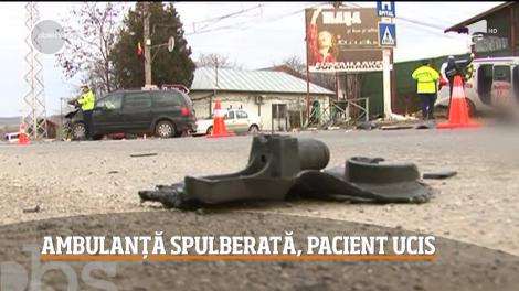 Accident cumplit în comuna Floreşti, județul Prahova. O ambulață a fost spulberată de un autoturism, iar unul dintre pacienți a murit
