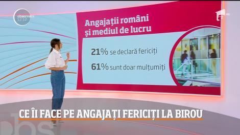 Ce îi face pe angajați fericiți la birou