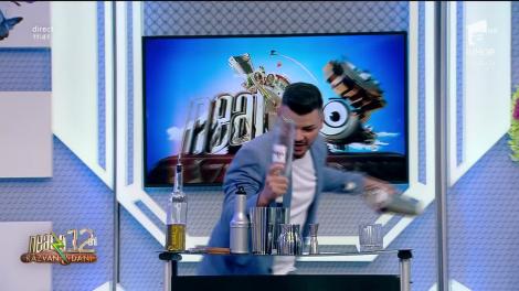 Campionul mondial Valentin Luca, demonstraţie de flair bartending în platoul de la Neatza cu Răzvan şi Dani