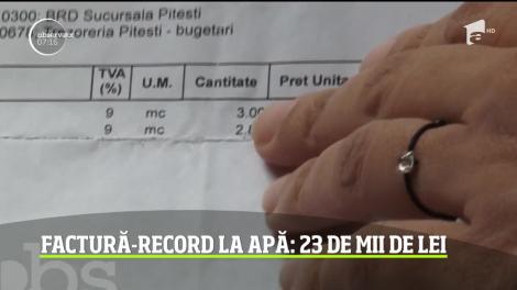 O femeie are de plătit 23.000 de lei la apă. Factura e de o mie de ori mai mare decât de obicei: ”Nu aș putea s-o achit nici dacă mai trăiesc 50 de ani!”