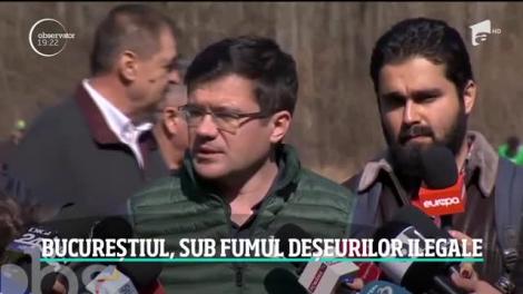 Sute de familii din Capitală respiră aer otrăvit din cauza gunoaielor arse ilegal, la câţiva metri de casele lor