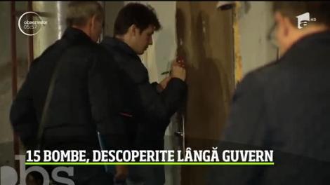 Un depozit cu 15 bombe a fost găsit lângă Guvern