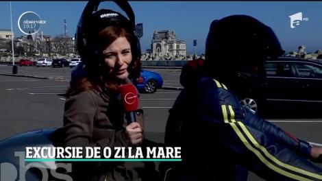 Vremea a fost perfectă pentru o baie în mare. Chiar dacă apa a avut doar 11 grade, un student din Israel a înotat în larg ca în plină vară