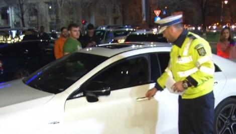 Polițiștii au dat zeci de amenzi, iar unii șoferi au plecat fără permis și fără talon. E jale în Capitală!
