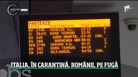 Un sfert din populaţia Italiei este oficial în carantină. Sute de oameni au încercat să fugă, cu orice preţ, cu ultimul tren al zilei