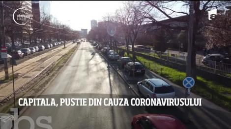 Coronavirusul a golit străzile din București