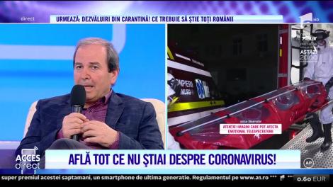Diferența dintre gripă și coronavirus. Medicul Ion Ștefan, la Acces Direct: Nu sunt deosebiri esențiale