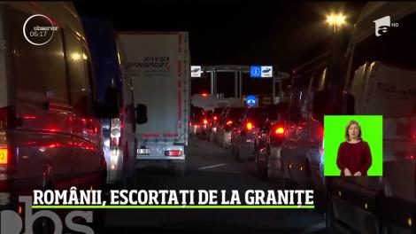 Românii, escortați de la granițele ţării şi până în zonele pentru carantină
