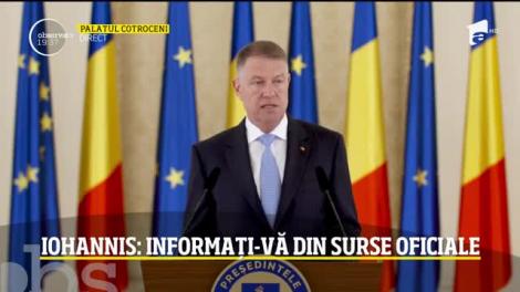 Preşedintele Klaus Iohannis, anunţ de ultim moment pentru români