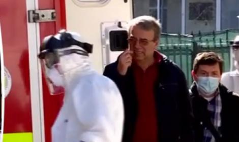 Imagine uluitoare în România! Vergil Chiţac, depistat cu coronavirus, adus fără mască la spital
