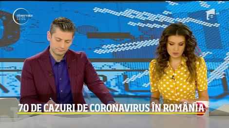 Numărul cazurilor confirmate cu coronavirus a ajuns în România la 70, la ora 11