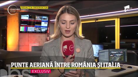 Punte aeriană între România și Italia