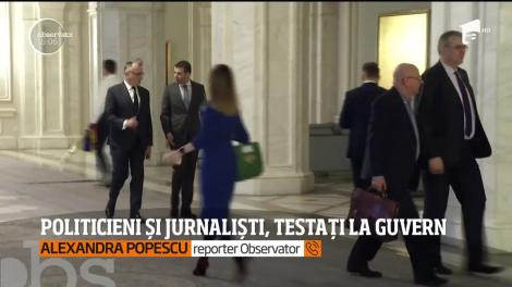 Politicieni și jurnaliști, testați la Guvern de coronavirus