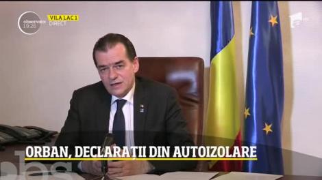 Ludovic Orban, declarații din autoizolare: Masuri severe pentru cei ce nu respecta regulile