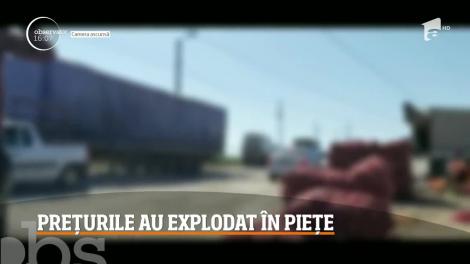 Preţurile au explodat în pieţe. Cartofii şi ceapa se vând la preţuri duble faţă de zilele trecute