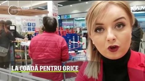 Anunţarea stării de urgenţă i-a făcut pe mulţi români să se îngrămădească în magazine şi farmacii