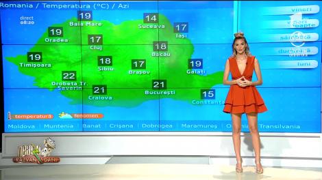 Vremea se menţine caldă! Maxima zilei va atinge 19 grade Celsius