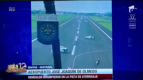 Smiley news: Un avion Airbus A340 din Spania, împiedicat cu vehicule de intervenție să aterizeze în Ecuador!
