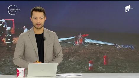 Avion prăbușit într-o localitate din Arad. Doi bărbaţi au murit