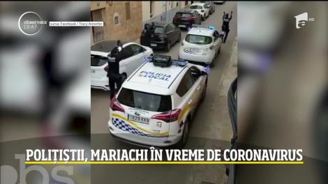Polițiștii din Spania, mariachi în vreme de coronavirus