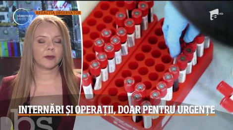 În spitalele de stat şi private nu se vor mai face internări decât pentru urgenţe!