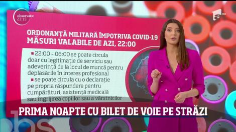 Prima noapte de restricţii! Românii care nu vor respecta regulile vor fi amendaţi
