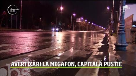 Poliţiştii şi jandarmii au patrulat pe străzi şi au transmis mesaje de prevenţie cu megafoanele