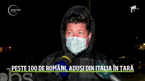 Peste 100 de români, aduși din Italia în țară