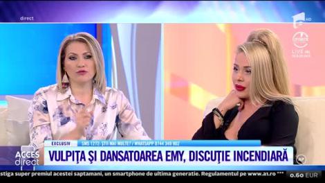 Vulpița și dansatoarea Emy, discuție incendiară! Viorel Stegaru a intervenit!