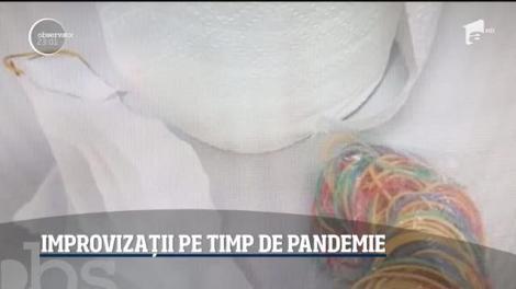 Un medic din Craiova, îmbrăcat cu un costum improvizat din saci de gunoi, lipiţi cu leucoplast