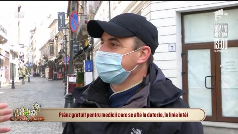 Prânz gratuit pentru medicii care se află la datorie, în linia întăi: Am donat 600 de porții pentru doctori