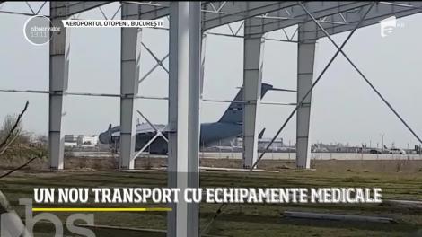 Un nou transport cu echipamente medicale a ajuns în România