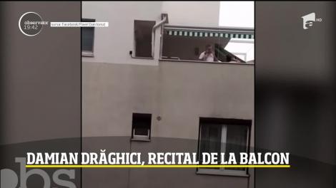 Artiştii români preiau modelul italian şi le oferă vecinilor concerte gratuite în carantină. Damian Drăghici a scos sute de oameni în balcoane