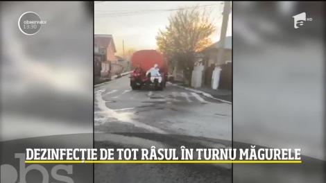 Dezinfecție de tot râsul în Turnu Măgurele
