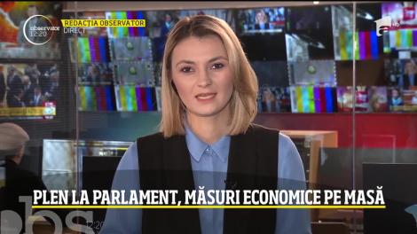 Observator Update, 3 aprilie, ora 12:00: Plen la Parlament, măsuri economice pe masă